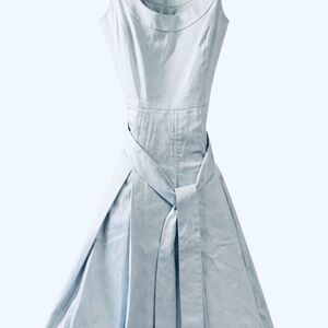 Elegant Light Blue Sleeveless Dress